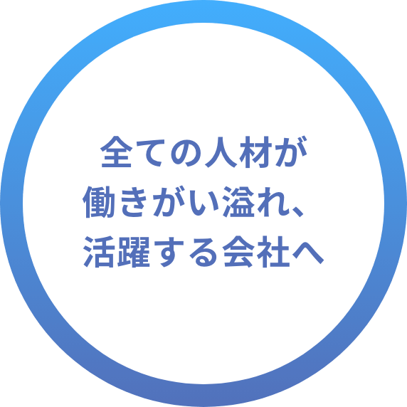 全ての人材が働きがい溢れ、活躍する会社へ